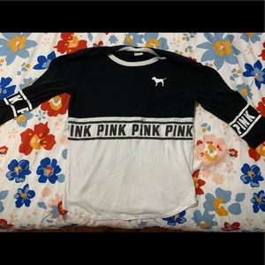 Two Victoria Secret Pink mid sleeve shirts